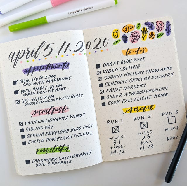 10 ideias criativas de páginas para seu Bullet Journal