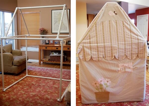 cabana infantil de tecido