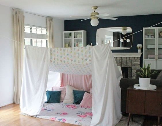 cabana infantil de tecido