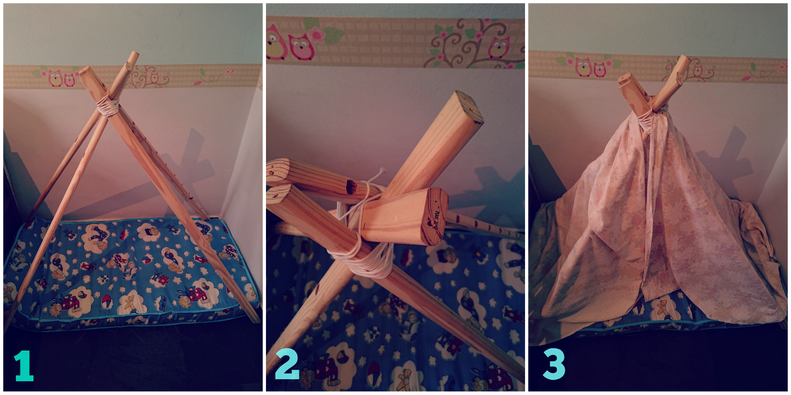 cabana infantil de tecido