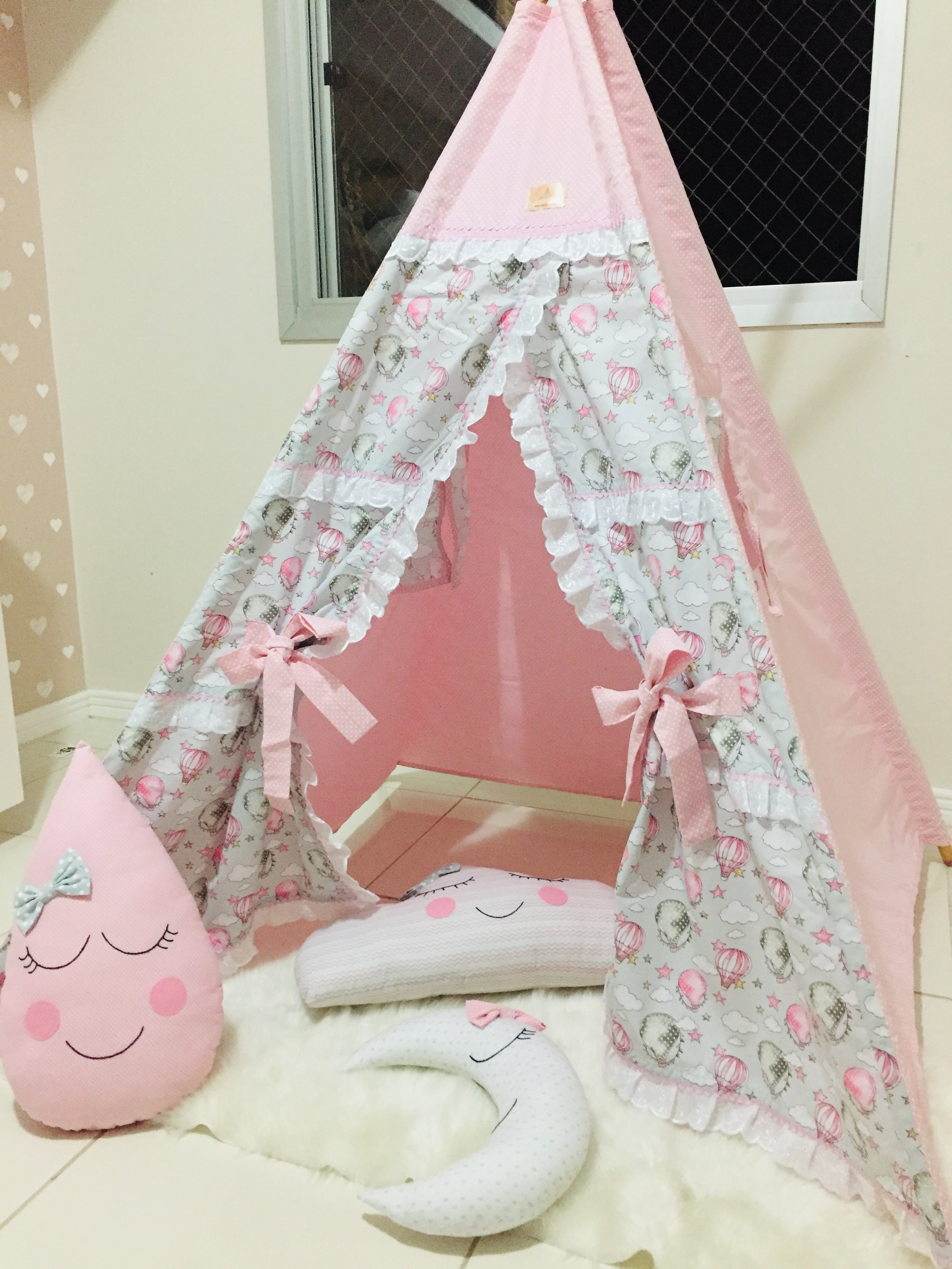 cabana infantil de tecido