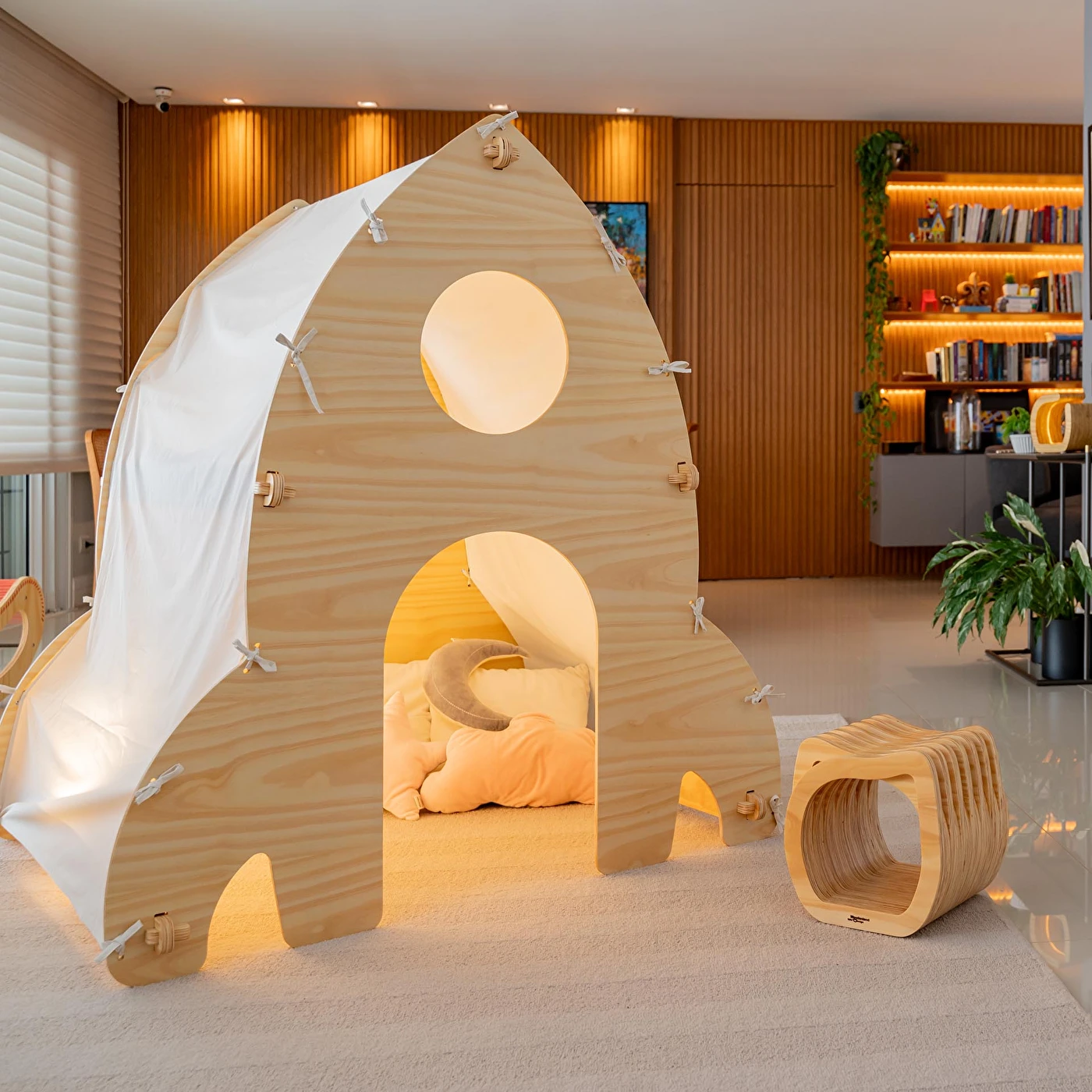 cabana infantil de tecido