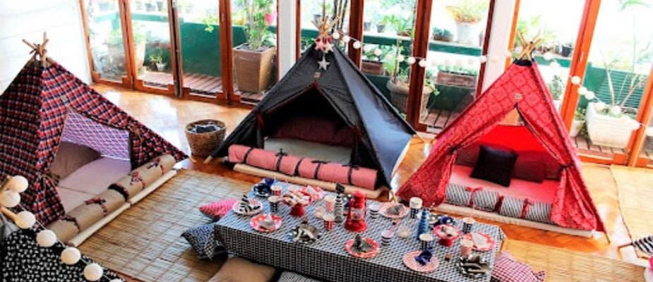 cabana infantil de tecido