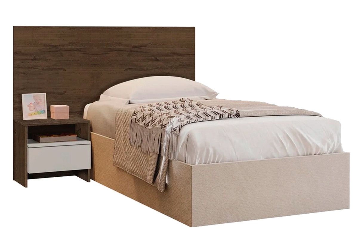 cabeceira estofada suede