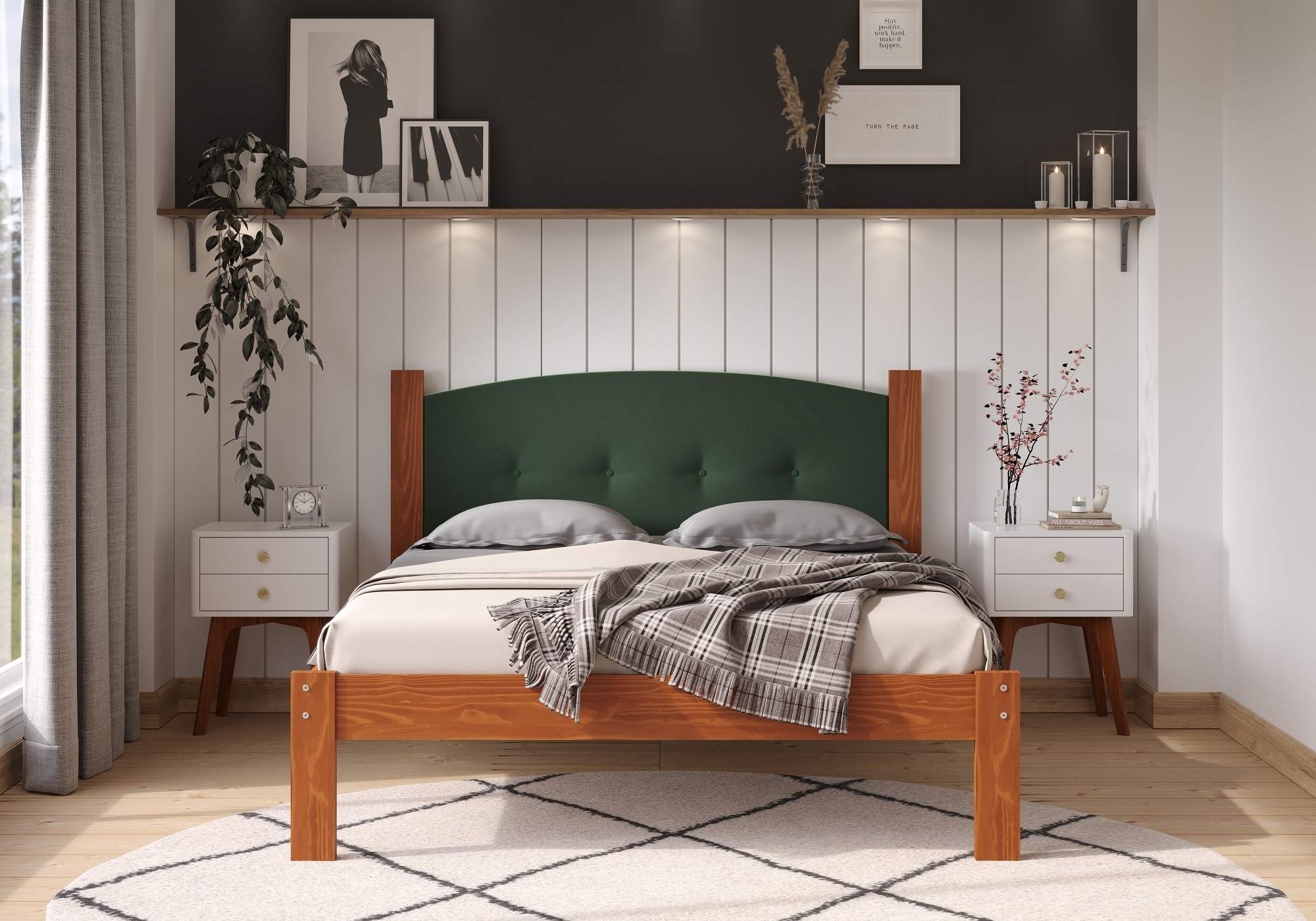 cabeceira de madeira para cama box queen