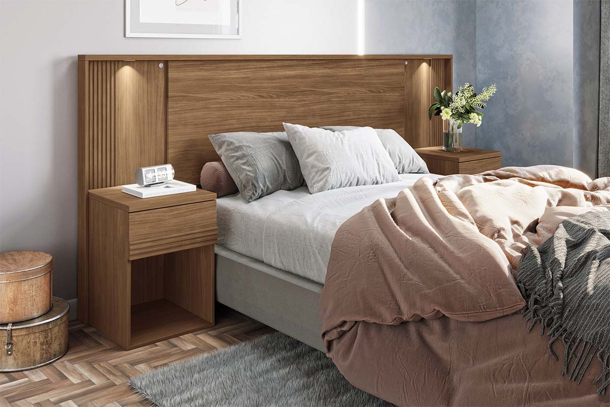 cabeceira de madeira para cama box queen