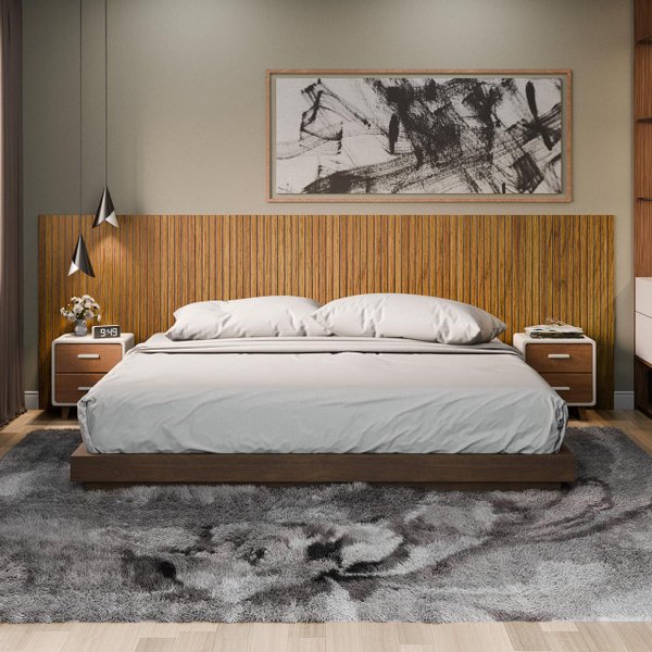 cabeceira de madeira para cama box queen