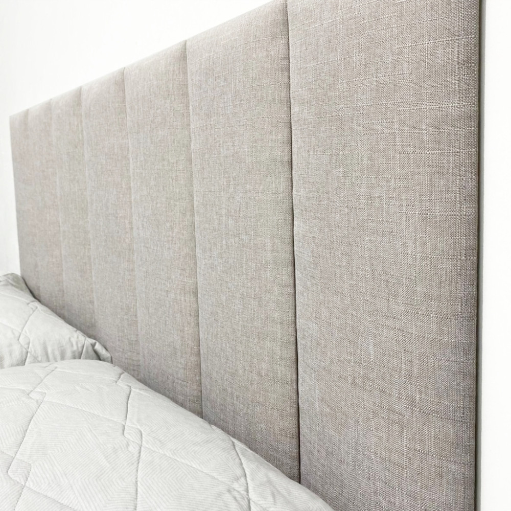 cabeceira queen estofada com criado mudo integrado