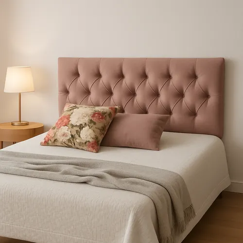 cabeceira queen estofada com criado mudo integrado