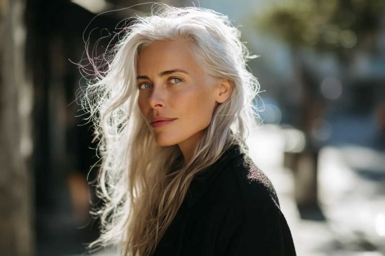 cabelo grisalho natural versus tingido