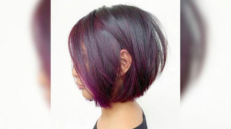 cabelo chanel roxo