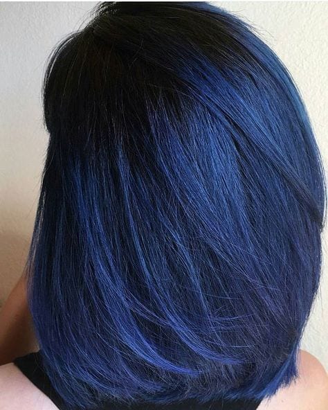 ideias de cabelo curto preto azulado para se inspirar