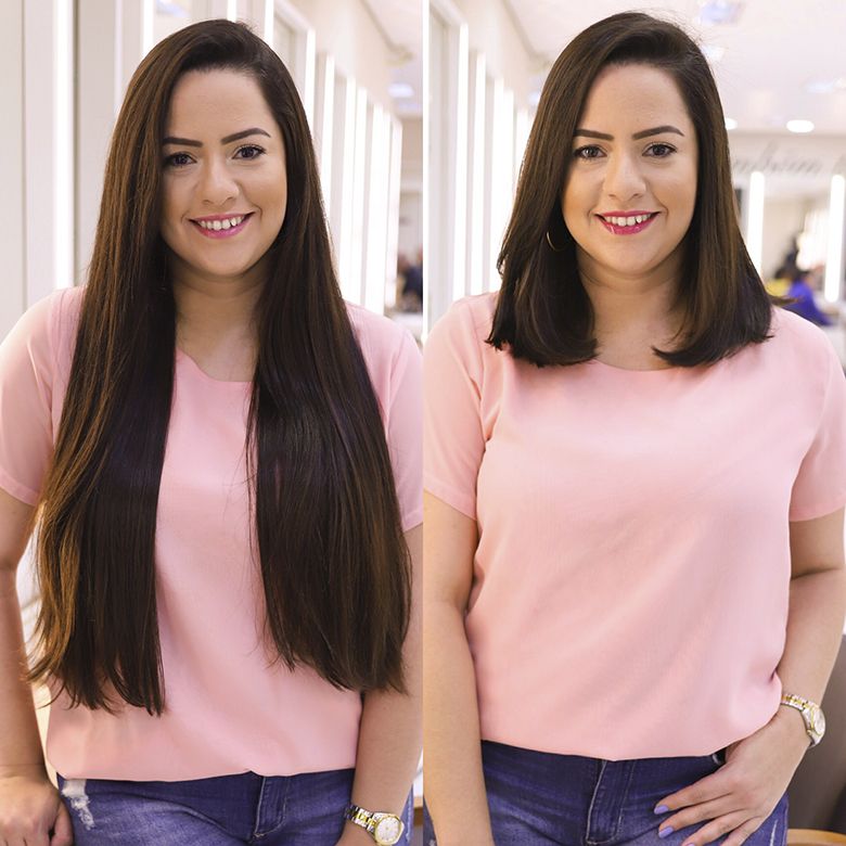 escolha entre cabelo curto e longo