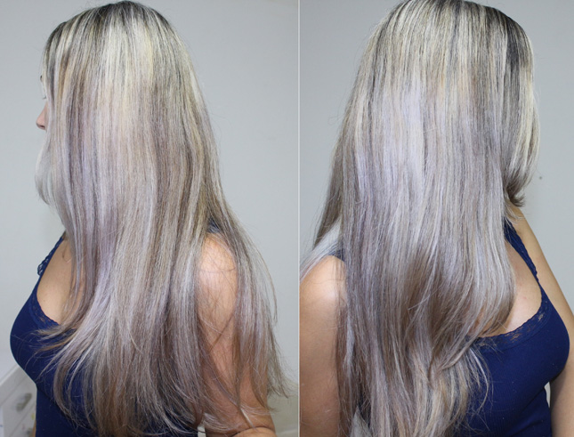 cabelo manchado de matizador