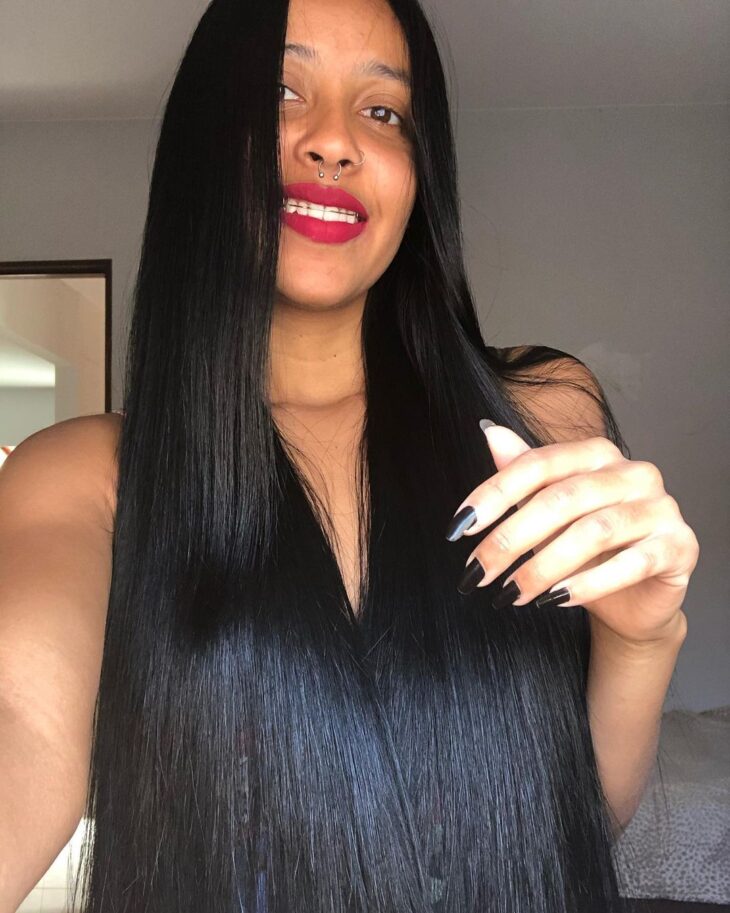 qual tinta usar para cabelo preto azulado