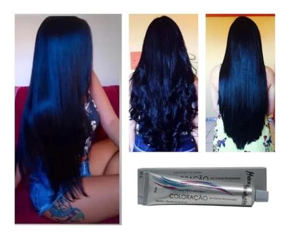 manutenção da cor preto azulado