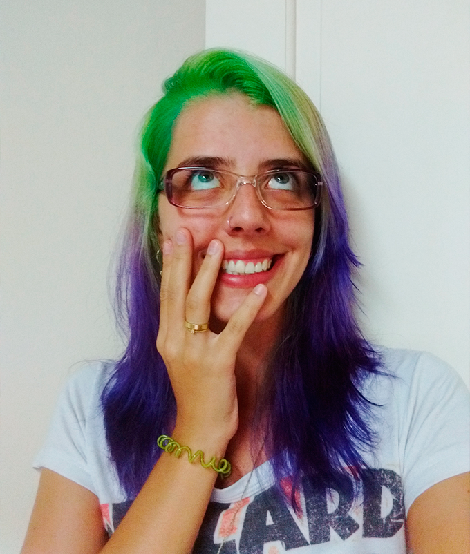 ideias de cabelo verde agua com roxo para se inspirar