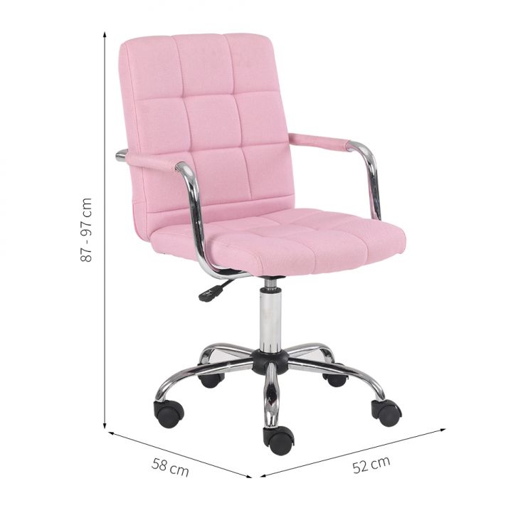 cadeira de escritorio rosa