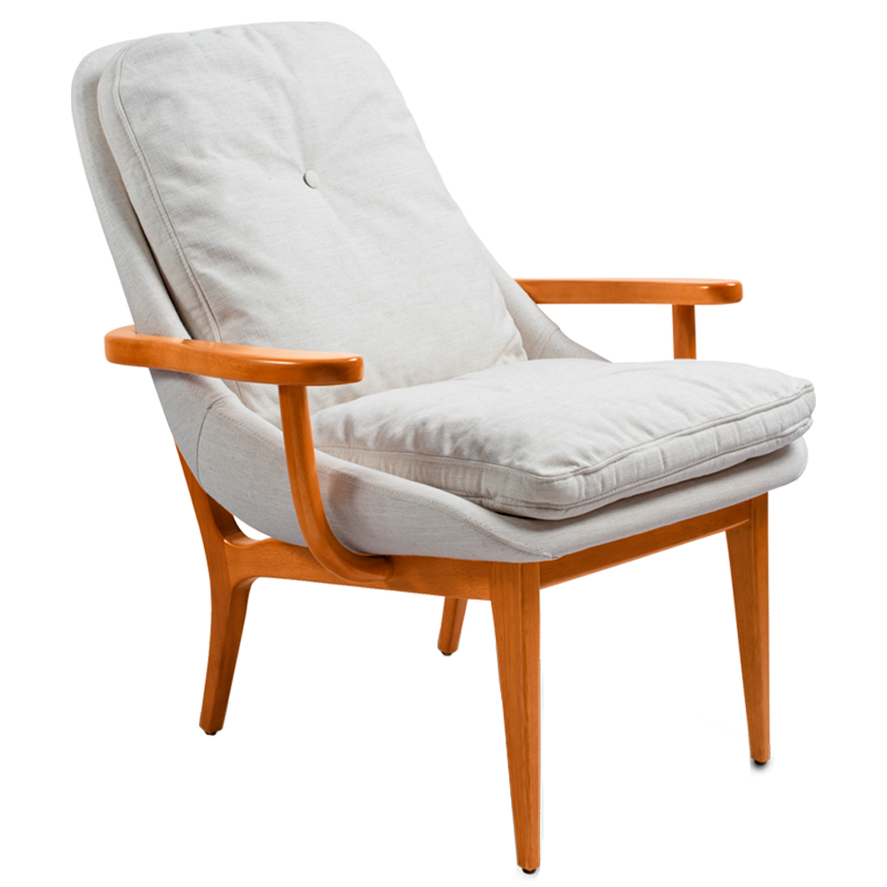 cadeira estofada para sala de estar com conforto