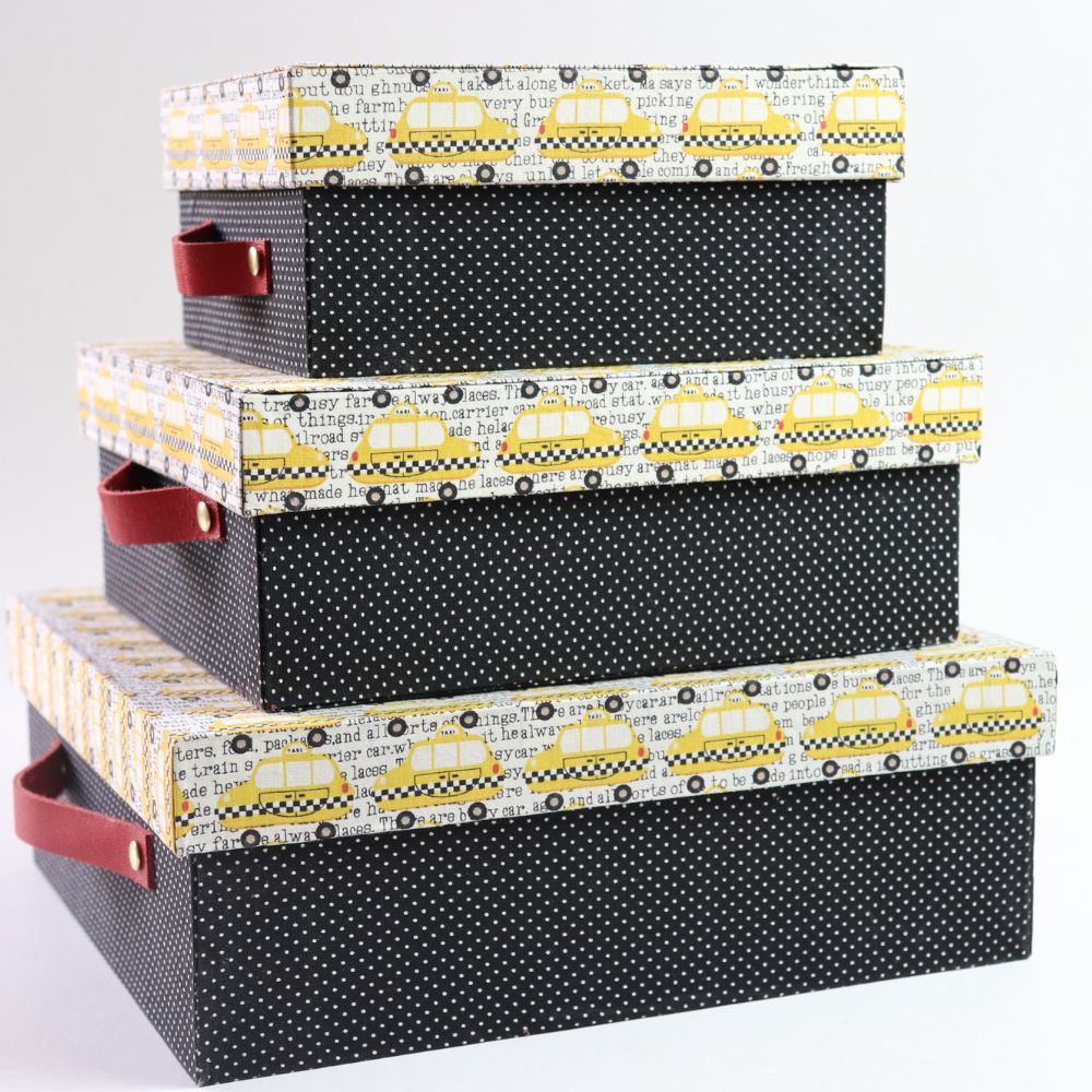 caixa organizadora com papelão