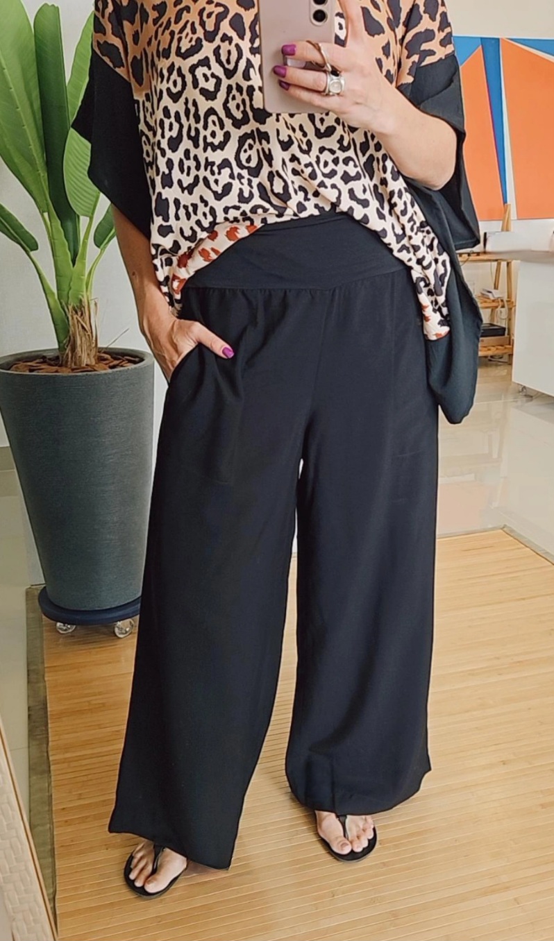 Looks com Calça Pantalona Preta: Do Trabalho ao Happy Hour