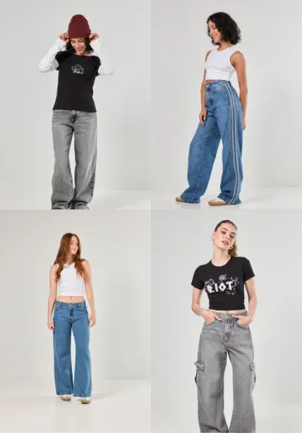 calça slouchy jeans versus mom jeans qual escolher