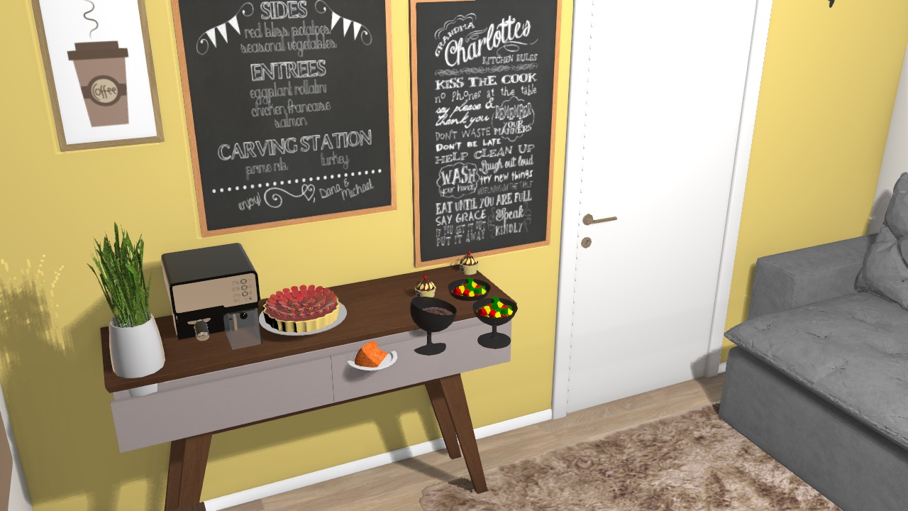 cantinho do cafe na sala de estar