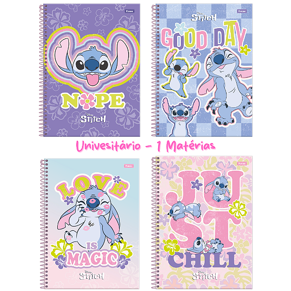 capa de caderno do stitch