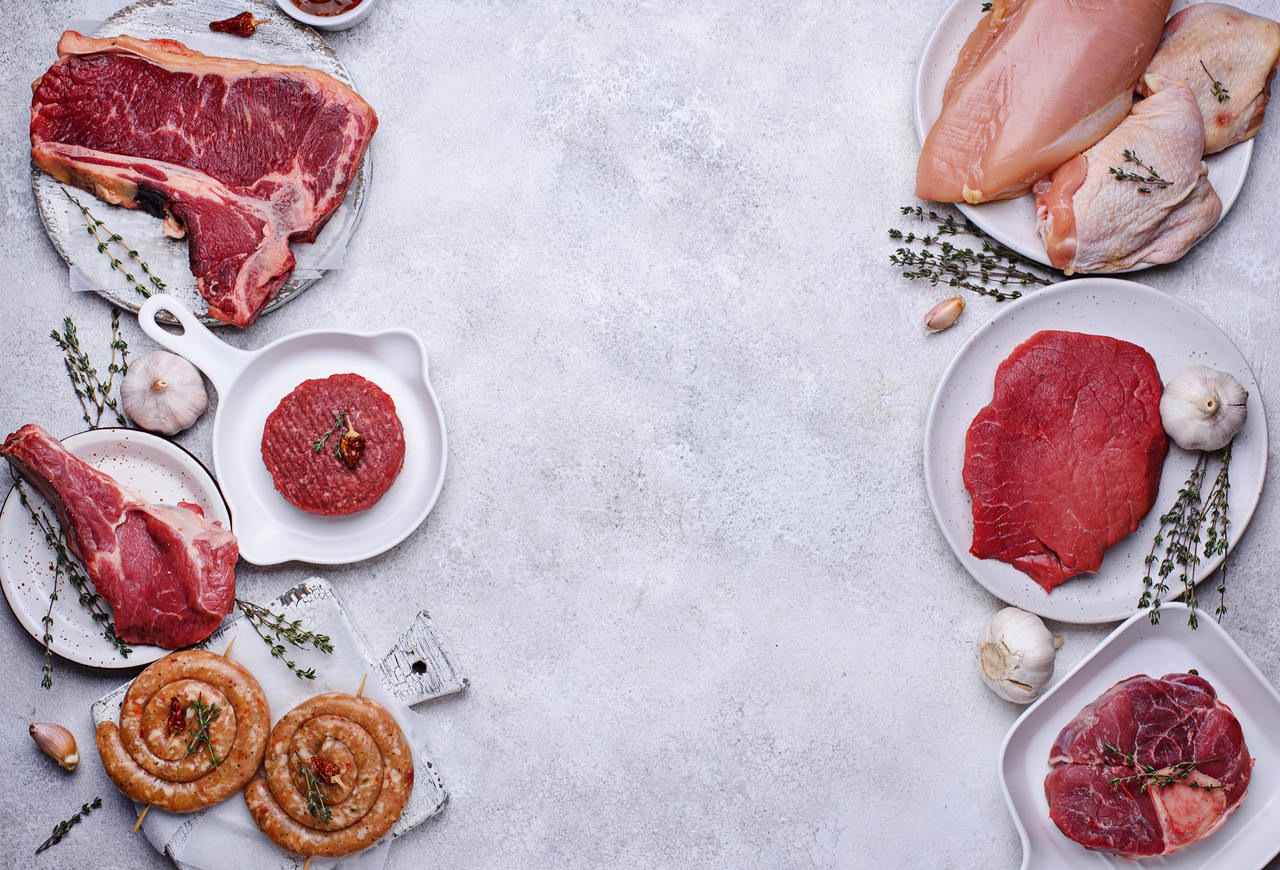 cortes de carne com pouca gordura