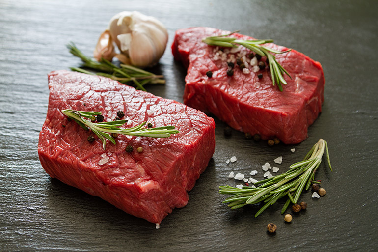 cortes de carne com pouca gordura