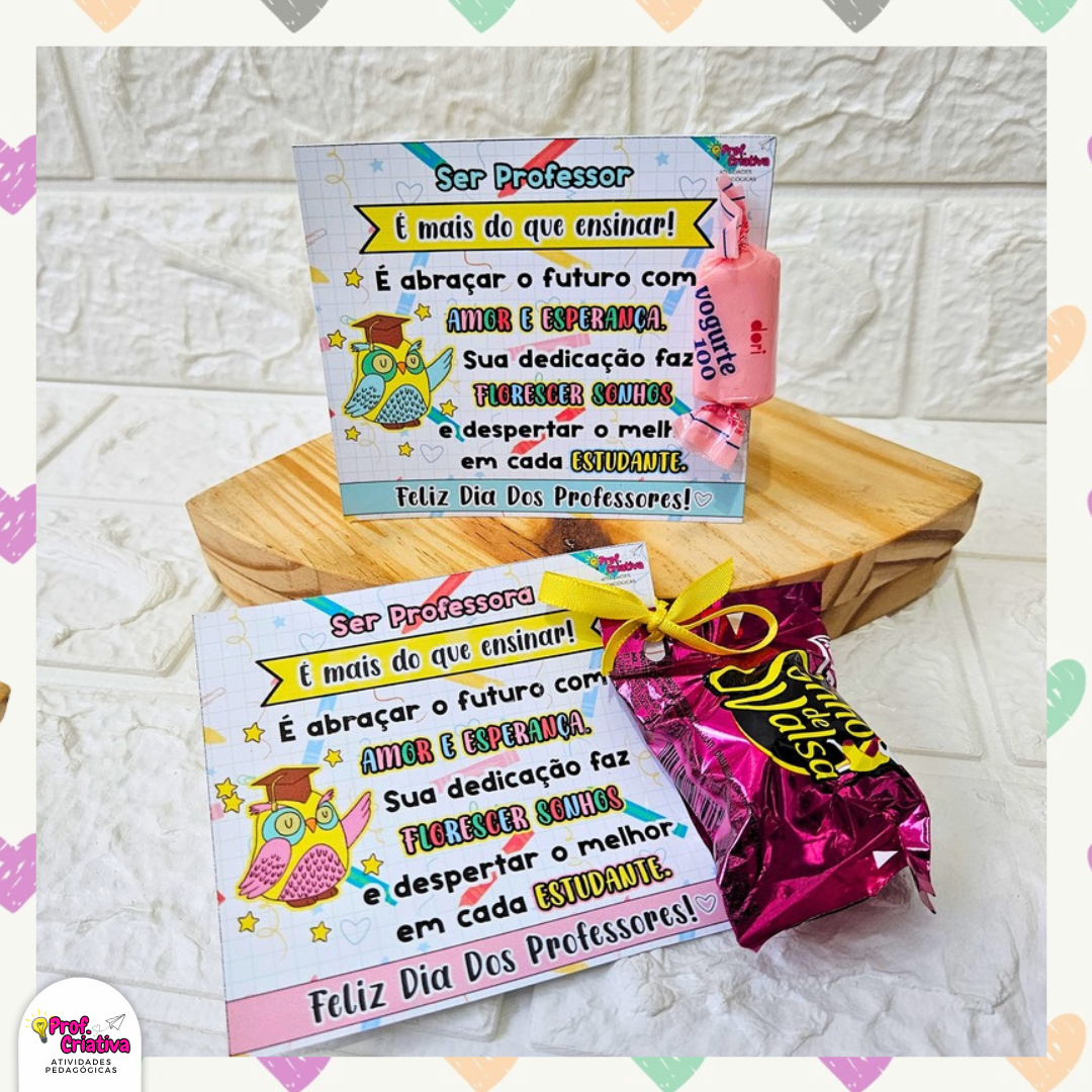 Exemplos de cartões DIY para diferentes matérias (matemática