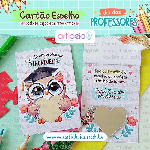 Como fazer um cartão de Dia dos Professores com materiais reciclados