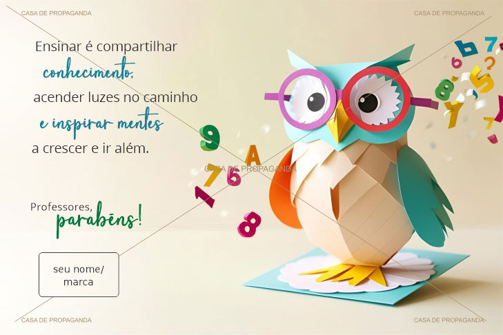 Exemplos de cartões DIY para diferentes matérias (matemática