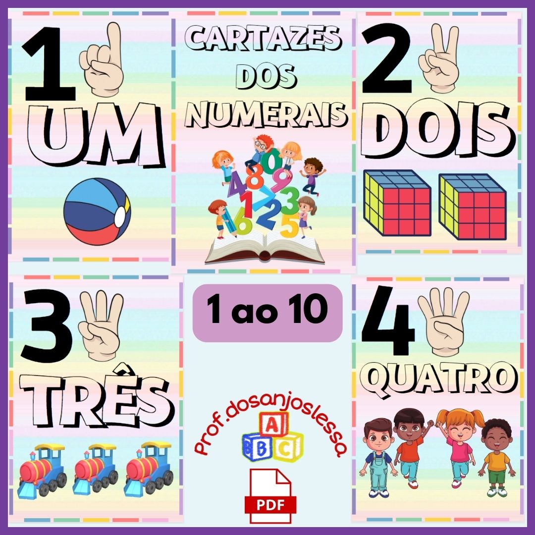 cartazes de números para educação infantil imprimíveis