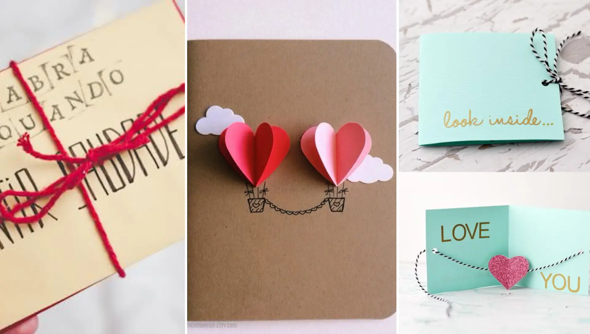 ideias criativas de cartões feitos à mão