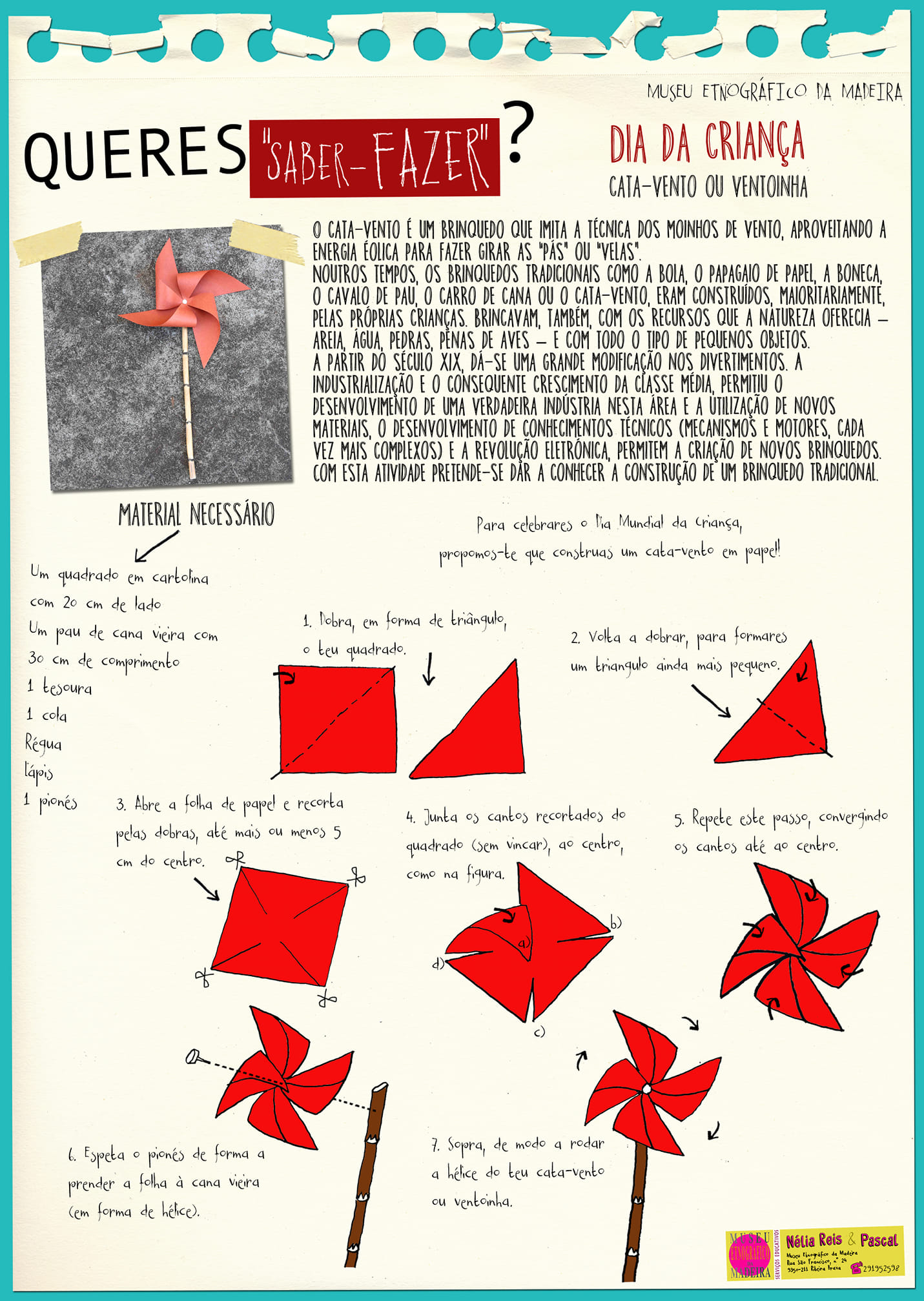 como fazer catavento de papel passo a passo