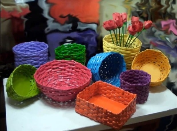 Transforme Revistas Antigas em Lindas Cestas Decorativas