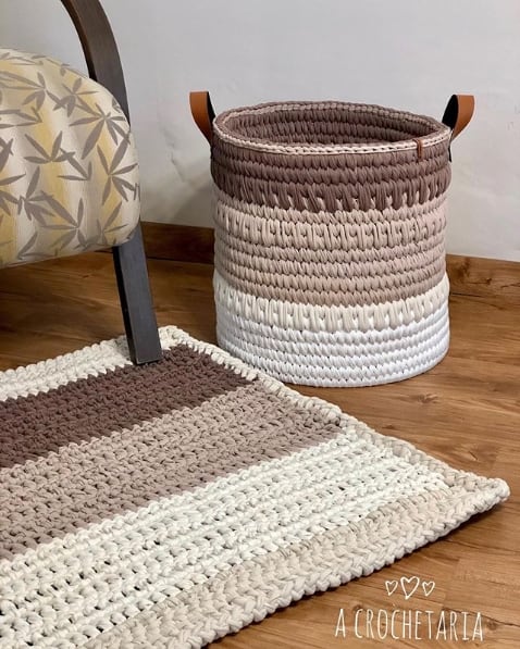 cesto de fio de malha