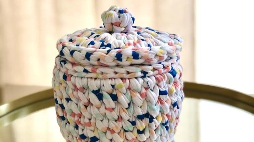 Passo a Passo: Cesto Organizador Retangular em Fio de Malha para Iniciantes