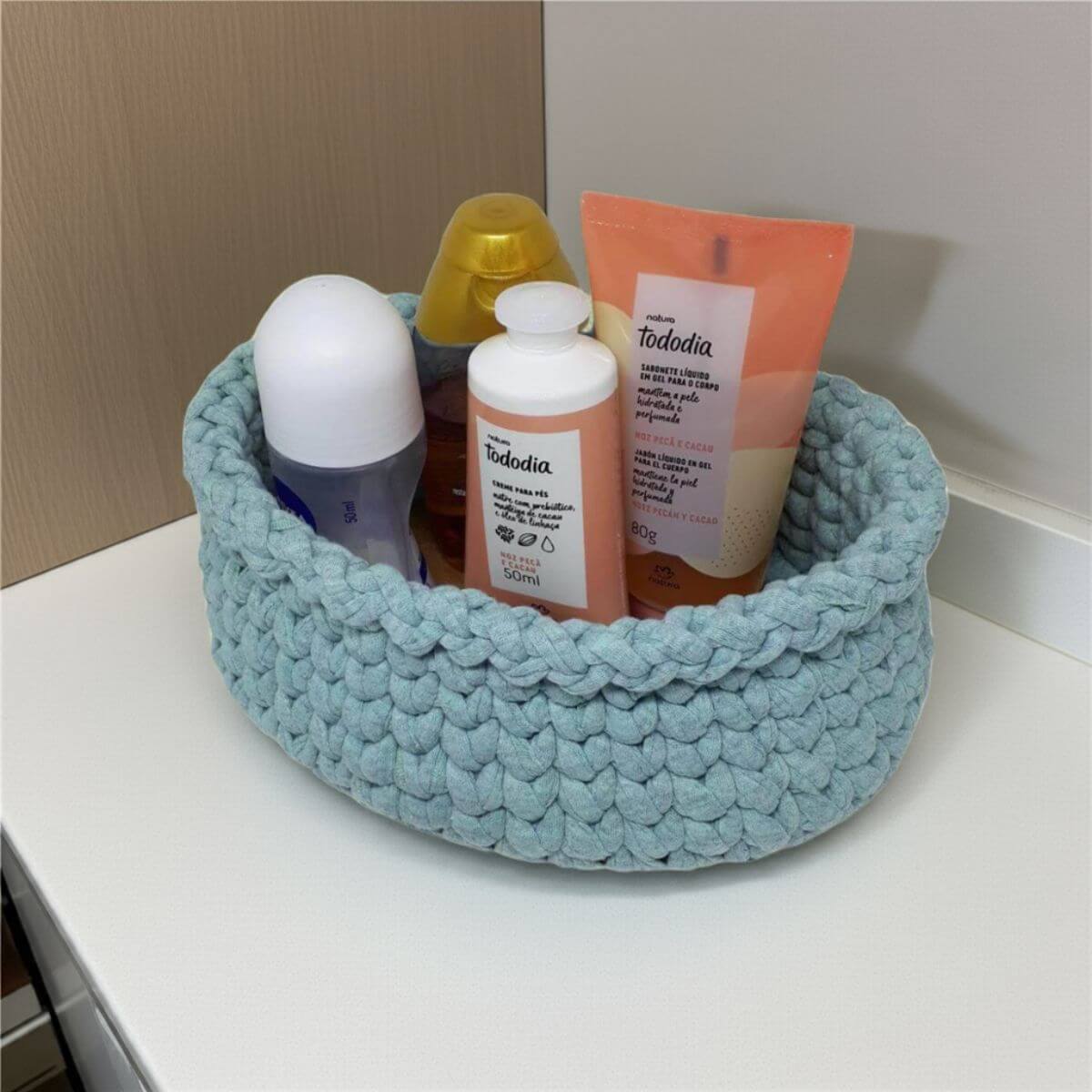 cesto de fio de malha