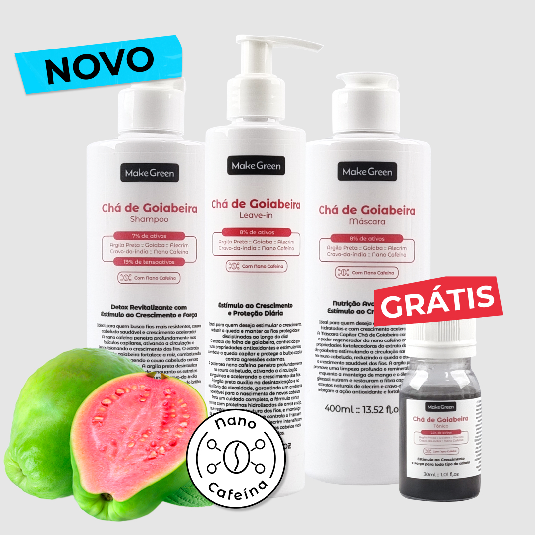 benefícios do chá de goiaba para crescimento capilar