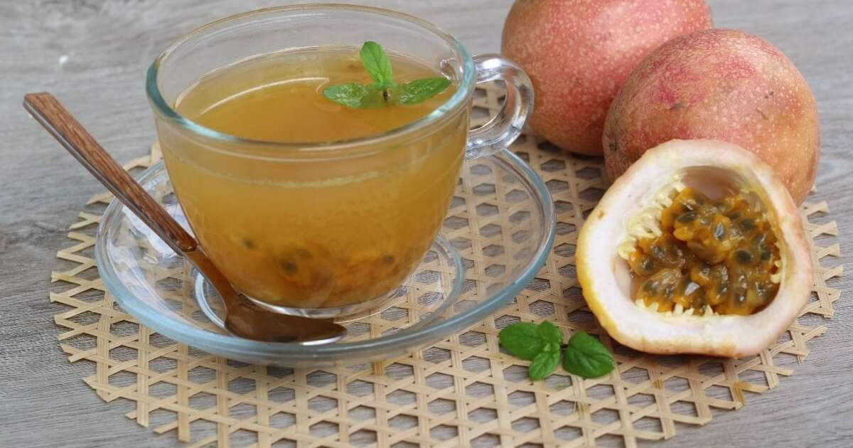 chá de melissa com maracujá