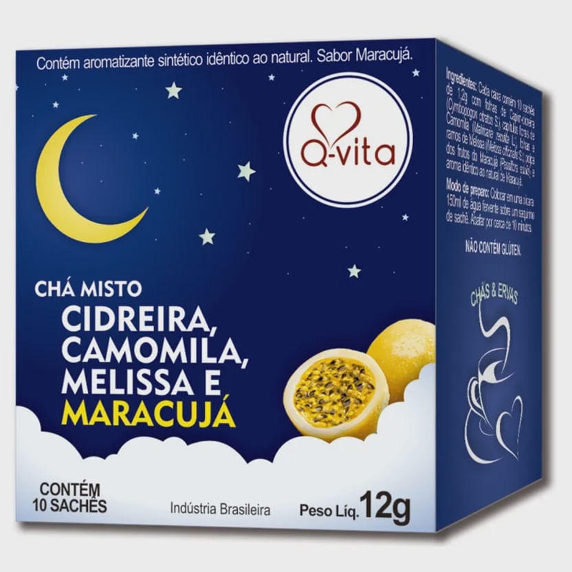 chá de erva-cidreira e maracujá para dormir