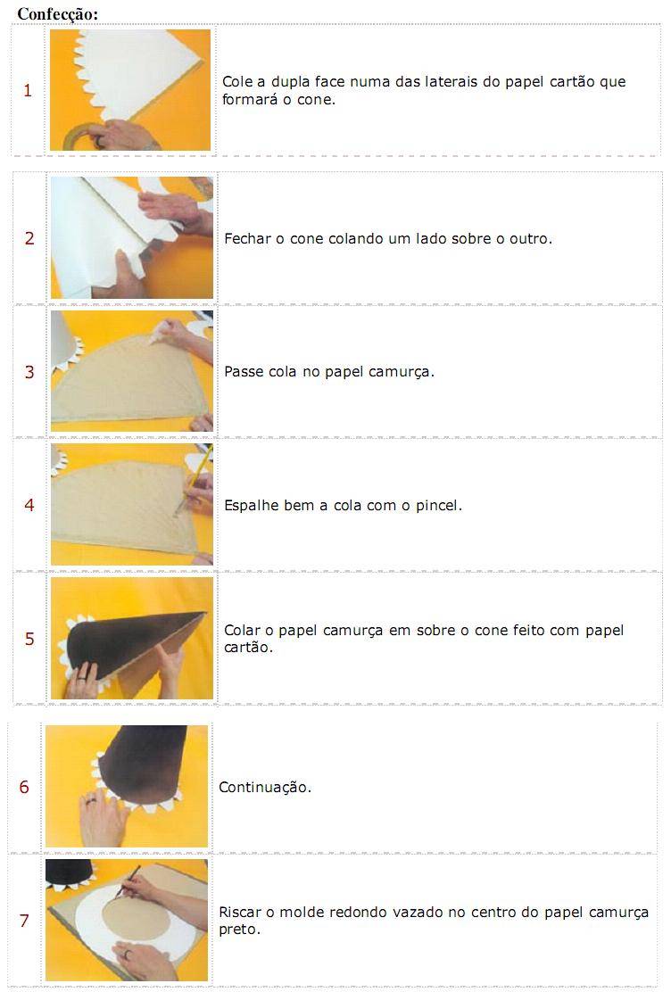 chapu de bruxa de cartolina