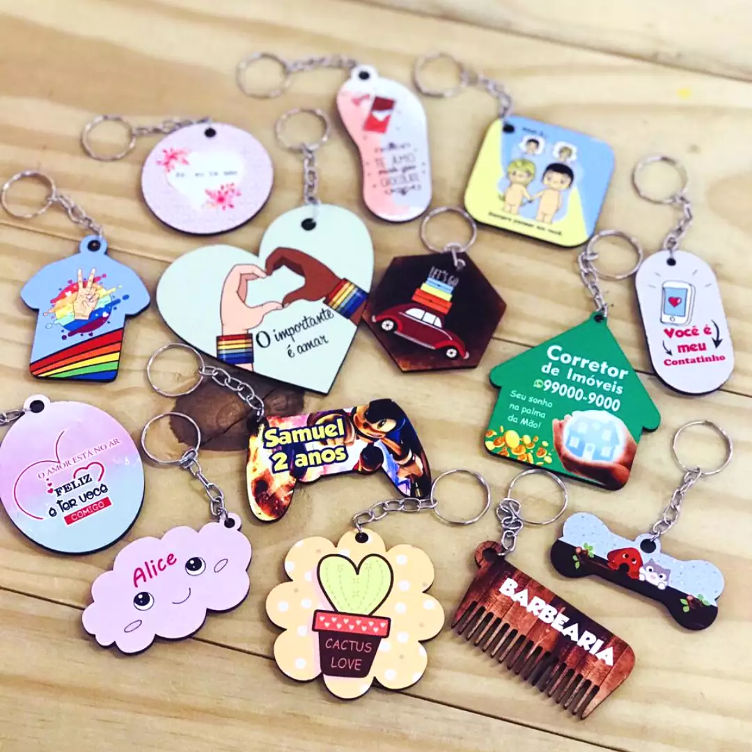 chaveiro de acrílico
