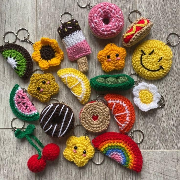 chaveiro de amigurumi