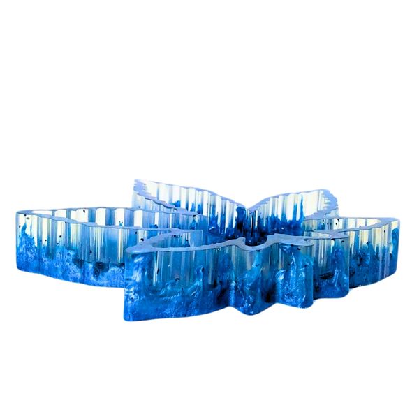 Cinzeiro de Resina com Folhas de Ouro: Luxo e Sofisticação