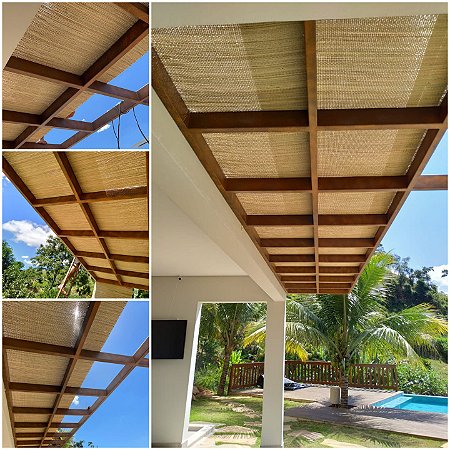 cobertura de pergolado com iluminação natural