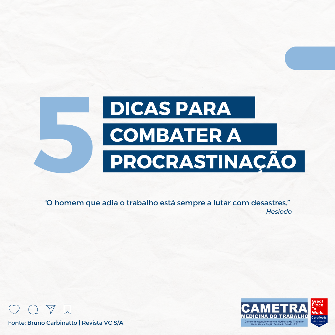 como vencer a procrastinação no trabalho