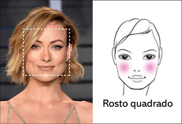 como aplicar blush em rosto quadrado